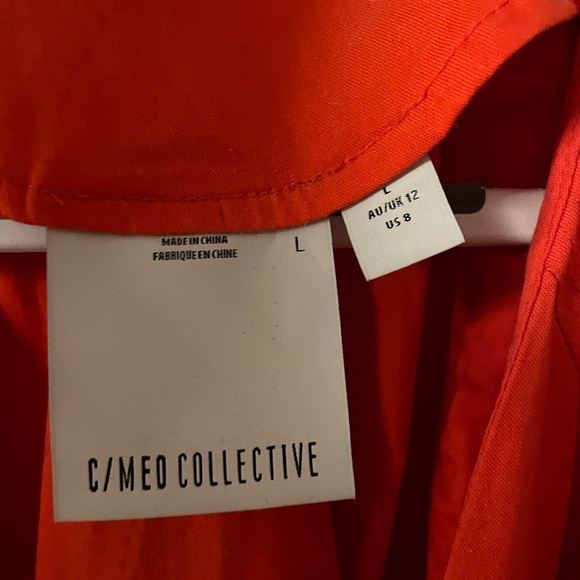 C/MEO COLLECTIVE Motivations Puff Sleeve Ruffle Hem Wrap Dress - Picture 8 of 8